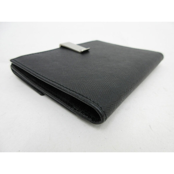 Prada Double Hook Wallet Black Saffiano - Picture 3 of 7